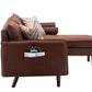 Mia - Sectional Sofa Chaise With USB Charger And Pillows