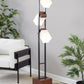 Bento - Contemporary Floor Lamp - Black / Walnut / White