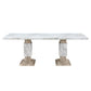 Stacey - Dining Table With Pedestal Base - Beige