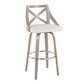Charlotte - Farmhouse Fixed Height Bar Stool With Round Footrest (Set of 2)