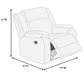 Motion Recliner Chair With Plush Textured Seat - Gray Ash