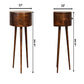Semi Circle Nightstand - Chestnut