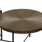 Coffee And End Table Set Waterproof Cover, Distressed Cylindrical Design, Legs Classic Rustic Charm (Set of 2)
