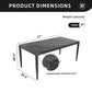 Outdoor Modern Patio Dining Table, Post Tapered Legs, Weatherproof & Rust Free