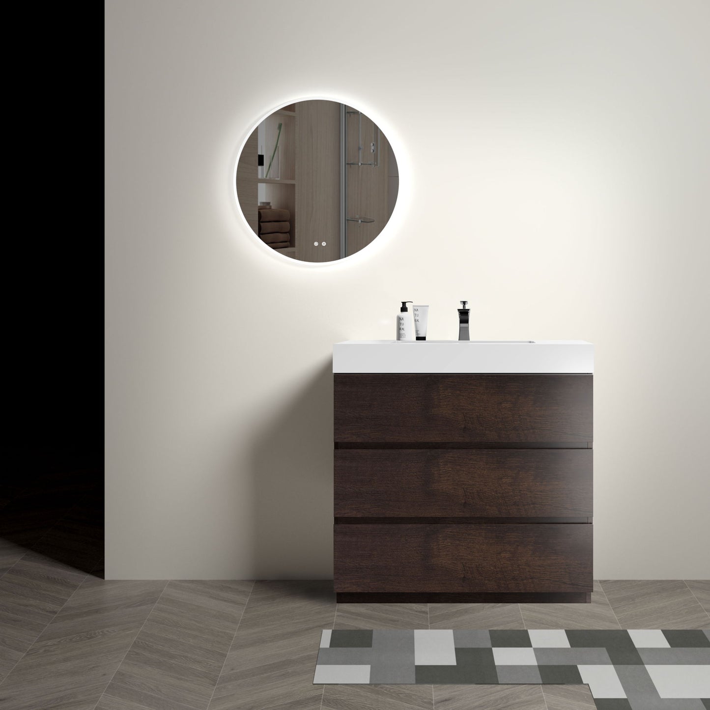 Alice - Bathroom Vanity With Large Storage, Freestanding