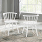 Roundhill - 5 Piece Dining Set, Dining Table With 4 Windsor Chairs - Brown / Antique White