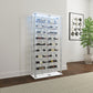 Wine Storage LED Curio Cabinet - Chrome
