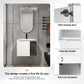 Wall Mounted Bathroom Vanity With Sink, 2 Soft Close Doors, Cabinet & Half Door