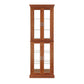 Curio Cabinet Lighted Curio Diapaly Cabinet With Adjustable Shelves And Mirrored Back Panel, Tempered Glass Doors (6 Tier), (E26 Light Bulb Not Included)
