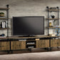 Ensata II - TV Stand - Rustic Oak / Black
