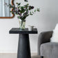 Square Side Table With Pedestal Base