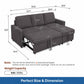 L - Shaped Convertible Sofa Bed With Storage Chaise