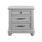 3 Drawer Nightstand With USB - Gray - Wood