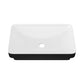 Semi Recessed Bathroom Sink With Vessel Design, Durable Glazed - White / Black