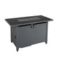 Rectangular Fire Pit With Frame Elegant Design