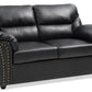 Padded Love Seat For Modern Living - Black