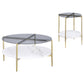 Jackel - 2 Piece Round Coffee And End Table Set - Gold