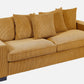 Luxe Sofa With 5 Matching Toss Pillows, Sleek Design, Spacious And Comfortable 3 Seater Couch