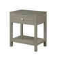 Dylan - Wooden End Side Table Nightstand With Glass Top And Drawer