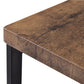 Thalor - Set of 2 - 24" Counter Height Stools with Extra Long 60.2" Brown Table and Footrest, Space-Saving Design