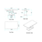 Anne - Dining Table - White / Gray