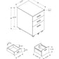 File Cabinet, Rolling Mobile, Storage Drawers, Printer Stand, Office, Work, Contemporary, Modern