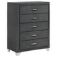 5 Drawer Bedroom Chest With Crystal Pulls