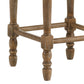 Holden - Set of 2 - 24” Beige Counter Height Stools with Weathered Oak Finish and Nailhead Trim