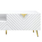 Gaines - High Gloss TV Stand - White