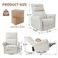 270° Power Swivel Rocker Glider Recliner Chair With USB Ports