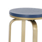 Sanora- Set of 2 - 25" Blue Counter Stools with Swivel Iron Frame and Faux Wood Seats