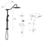 Shower System With 5 Function Rain Hand Shower And Slide Bar Combo
