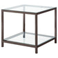 Natasha - 2 Piece Coffee Table Set - Nickel