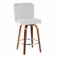 Henry - Contemporary Fixed Height Counter Stool With Swivel With Round Footrest (Set of 2)