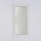 Handcarved Wave Design Rectangle Mirror Accent Enhancing Space - Antique White