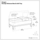 Oregon - Storage Ottoman Bench With Tray - Distressed Black