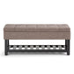 Saxon - Upholstered Transitional Storage Ottoman Bench