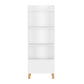 4 Tier Bookcase, Book Display With Safety Restraint, Storage Cabinet For Playroom - White