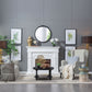 Round Hand Carved Rose Antique Mirror Frame, Wall Mirror For Live Space