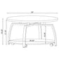 Round Coffee Table With Storage Shelf - Black