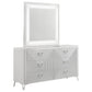 Buckley - 6 Drawer Dresser With Mirror - Gloss White