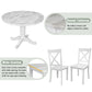 5 Pieces Dining Table And Chairs Set For 4 Persons, Kitchen Room Solid Wood Table With 4 Chairs