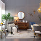 Round Wood Mirror, Wall Mounted Mirror Home Decor For Bathroom Living Room