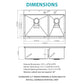 Topmount, Drop In Double Bowl Kitchen Sink