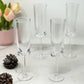 Oval Halo Unbreakable Plastic Champagne Flutes (Set of 4), Acrylic Wedding Mimosas Glasses, 4Oz - Clear