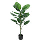 54" Tall, Artificial Plant, Dieffenbachia Tree, Indoor, Faux, Fake, Floor, Greenery, Potted, Real Touch, Decorative - Green / Black