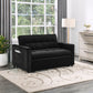 Maeve - Convertible Sleeper Loveseat With Tufting and Side Pocket - Black
