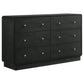 Burton - 6 Drawer Dresser Cabinet - Black