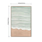 Framed Beach Wall Art, Textured Canvas Painting, Neutral Ocean Decor For Living Room - Beige / Blue