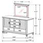 Lockeford - 5 Drawer Dresser With Mirror - White